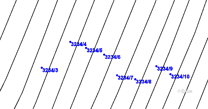 Parcela st. 3234/6 v KÚ Buchlovice, Katastrální mapa