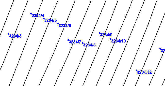 Parcela st. 3234/8 v KÚ Buchlovice, Katastrální mapa