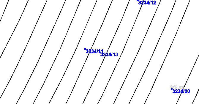 Parcela st. 3234/13 v KÚ Buchlovice, Katastrální mapa