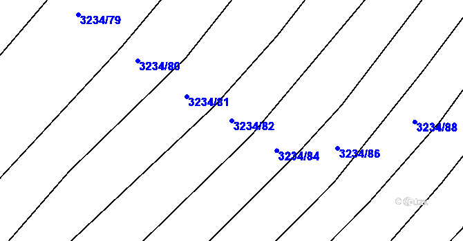 Parcela st. 3234/82 v KÚ Buchlovice, Katastrální mapa