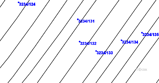 Parcela st. 3234/132 v KÚ Buchlovice, Katastrální mapa