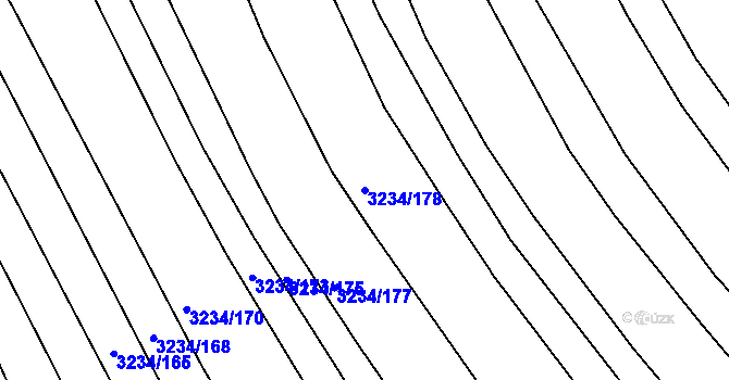 Parcela st. 3234/178 v KÚ Buchlovice, Katastrální mapa