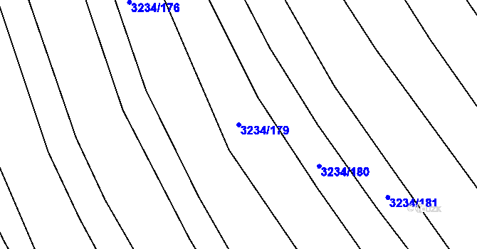 Parcela st. 3234/179 v KÚ Buchlovice, Katastrální mapa