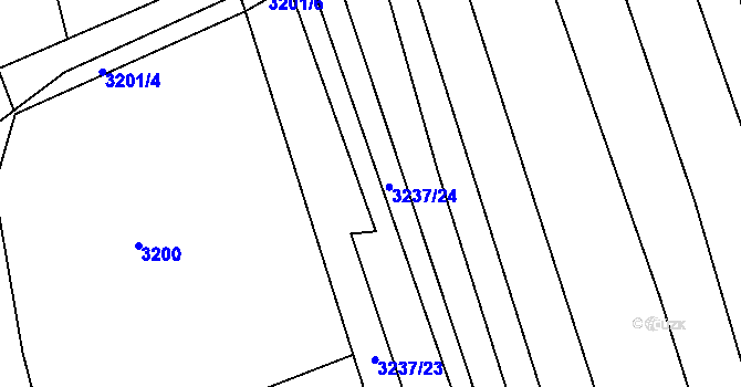 Parcela st. 3237/22 v KÚ Buchlovice, Katastrální mapa