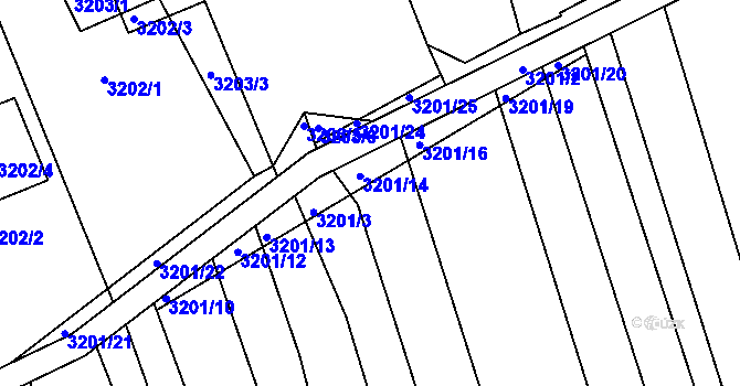 Parcela st. 3237/29 v KÚ Buchlovice, Katastrální mapa