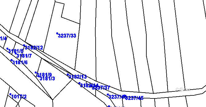 Parcela st. 3237/40 v KÚ Buchlovice, Katastrální mapa
