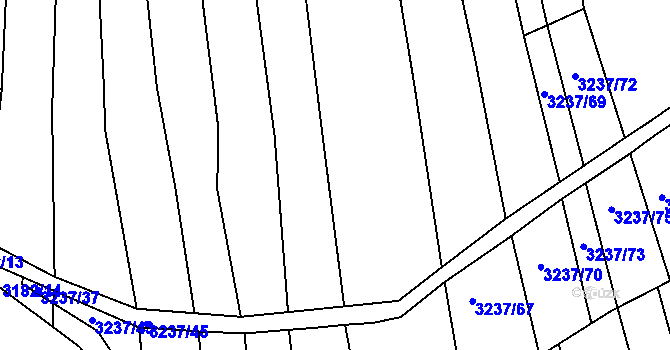 Parcela st. 3237/57 v KÚ Buchlovice, Katastrální mapa