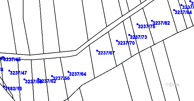 Parcela st. 3237/67 v KÚ Buchlovice, Katastrální mapa