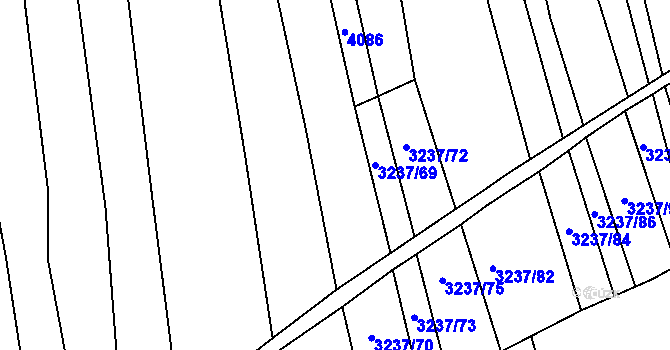 Parcela st. 3237/68 v KÚ Buchlovice, Katastrální mapa