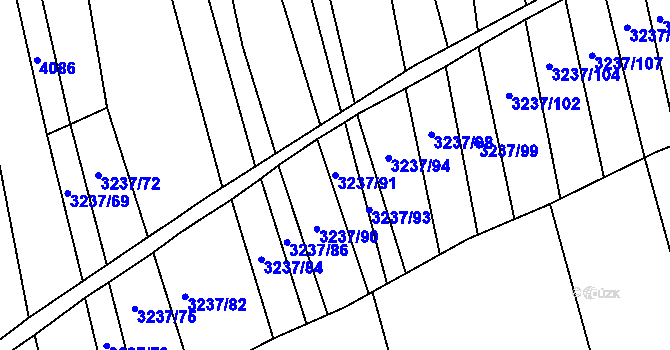 Parcela st. 3237/91 v KÚ Buchlovice, Katastrální mapa