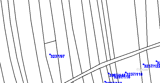 Parcela st. 3237/103 v KÚ Buchlovice, Katastrální mapa