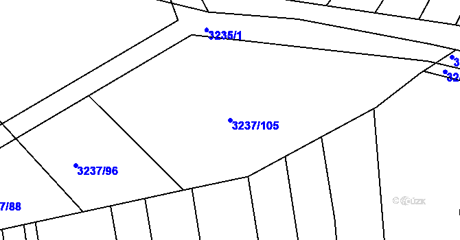 Parcela st. 3237/105 v KÚ Buchlovice, Katastrální mapa