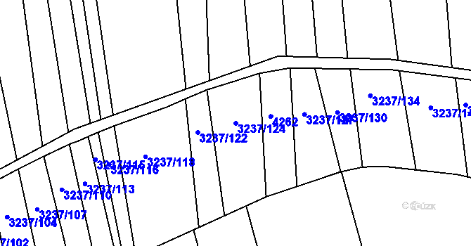 Parcela st. 3237/124 v KÚ Buchlovice, Katastrální mapa