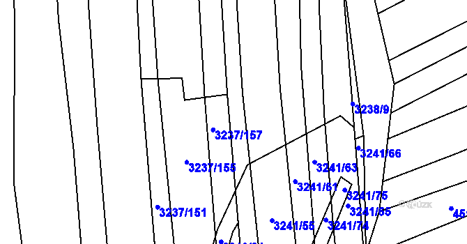 Parcela st. 3237/161 v KÚ Buchlovice, Katastrální mapa