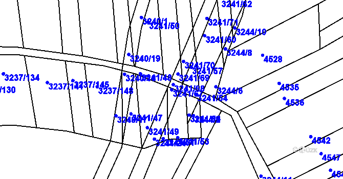 Parcela st. 3241/67 v KÚ Buchlovice, Katastrální mapa