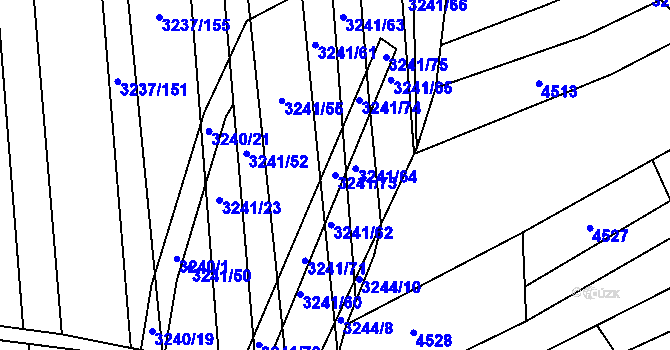 Parcela st. 3241/73 v KÚ Buchlovice, Katastrální mapa