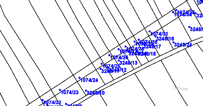 Parcela st. 3246/269 v KÚ Buchlovice, Katastrální mapa