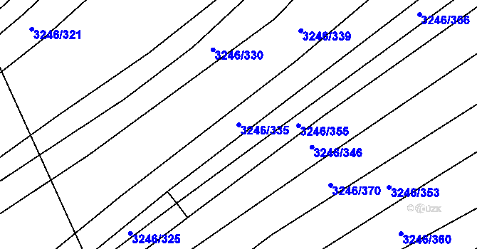 Parcela st. 3246/335 v KÚ Buchlovice, Katastrální mapa