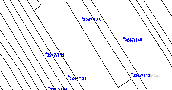 Parcela st. 3247/125 v KÚ Buchlovice, Katastrální mapa
