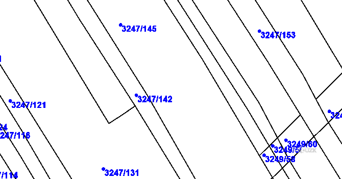 Parcela st. 3247/147 v KÚ Buchlovice, Katastrální mapa