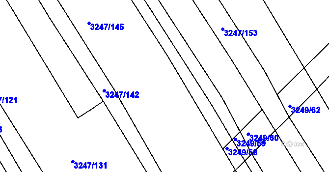 Parcela st. 3247/149 v KÚ Buchlovice, Katastrální mapa