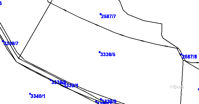 Parcela st. 3338/5 v KÚ Buchlovice, Katastrální mapa