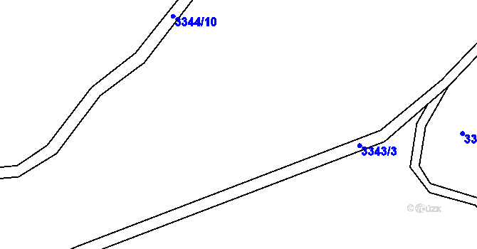 Parcela st. 3341/8 v KÚ Buchlovice, Katastrální mapa