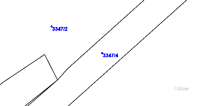 Parcela st. 3347/4 v KÚ Buchlovice, Katastrální mapa