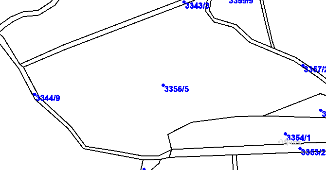 Parcela st. 3356/5 v KÚ Buchlovice, Katastrální mapa