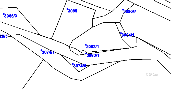 Parcela st. 3082/1 v KÚ Buchlovice, Katastrální mapa