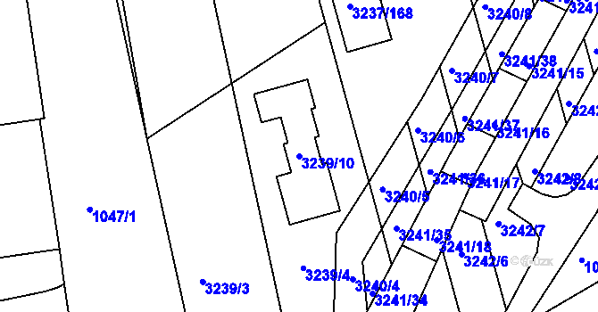 Parcela st. 3239/10 v KÚ Buchlovice, Katastrální mapa