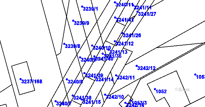 Parcela st. 3241/76 v KÚ Buchlovice, Katastrální mapa