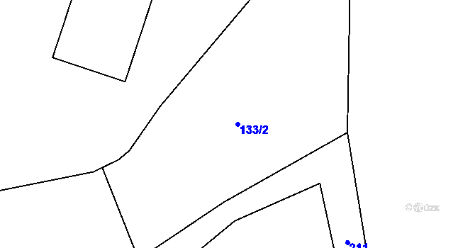 Parcela st. 133/2 v KÚ Suchdol u Bujanova, Katastrální mapa