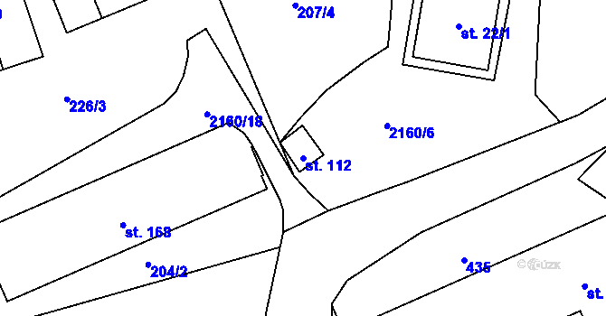 Parcela st. 112 v KÚ Suchdol u Bujanova, Katastrální mapa