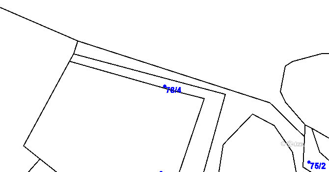 Parcela st. 78/4 v KÚ Suchdol u Bujanova, Katastrální mapa