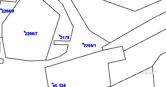 Parcela st. 2266/1 v KÚ Suchdol u Bujanova, Katastrální mapa