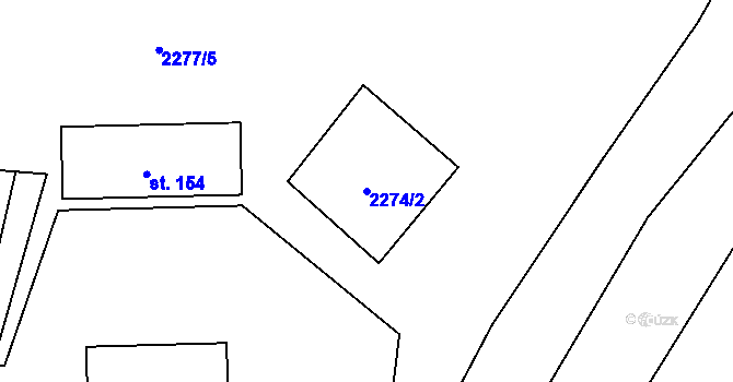 Parcela st. 2274/2 v KÚ Suchdol u Bujanova, Katastrální mapa