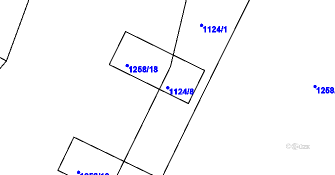 Parcela st. 1124/8 v KÚ Suchdol u Bujanova, Katastrální mapa