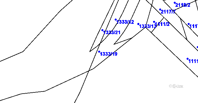 Parcela st. 1333/19 v KÚ Suchdol u Bujanova, Katastrální mapa