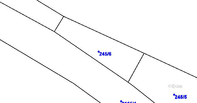 Parcela st. 245/6 v KÚ Suchdol u Bujanova, Katastrální mapa