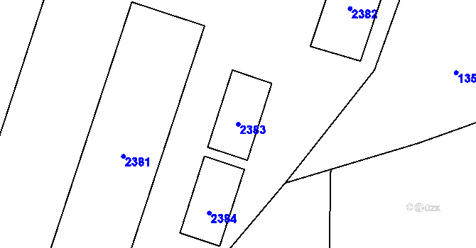 Parcela st. 2383 v KÚ Suchdol u Bujanova, Katastrální mapa