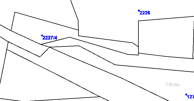 Parcela st. 2227/3 v KÚ Suchdol u Bujanova, Katastrální mapa
