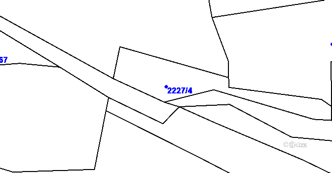 Parcela st. 2227/4 v KÚ Suchdol u Bujanova, Katastrální mapa