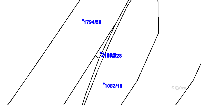 Parcela st. 2157/5 v KÚ Suchdol u Bujanova, Katastrální mapa