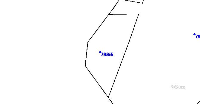 Parcela st. 798/5 v KÚ Suchdol u Bujanova, Katastrální mapa