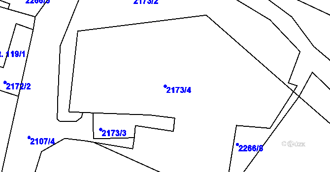 Parcela st. 2173/4 v KÚ Suchdol u Bujanova, Katastrální mapa