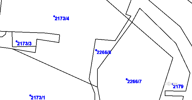 Parcela st. 2266/8 v KÚ Suchdol u Bujanova, Katastrální mapa