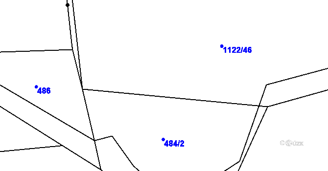 Parcela st. 484/3 v KÚ Bujesily, Katastrální mapa