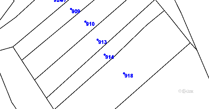 Parcela st. 914 v KÚ Bujesily, Katastrální mapa