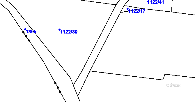Parcela st. 1122/33 v KÚ Bujesily, Katastrální mapa